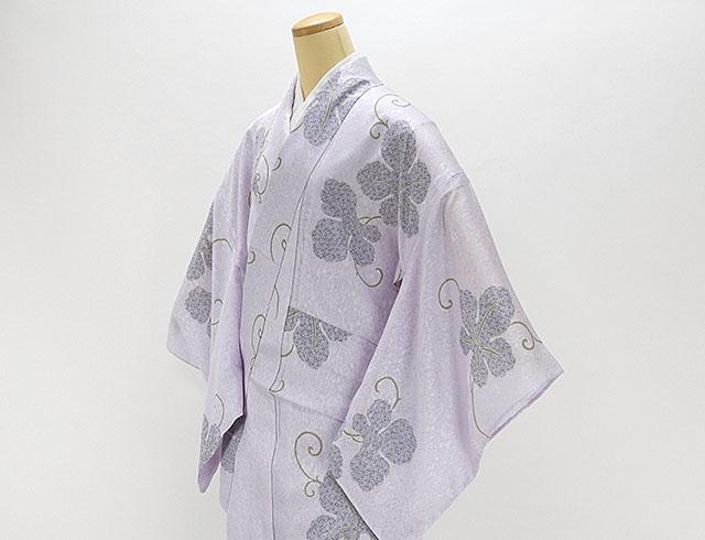 夏物 小紋 新品仕立済 正絹 夏物 梶の葉模様 紋紗小紋 新品 仕立て