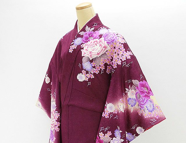 振袖 新品仕立済 正絹 薔薇牡丹模様 振袖 新品 仕立て上がり 着物_2