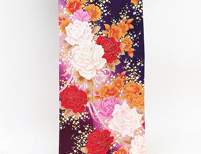 振袖 新品仕立済 正絹 薔薇牡丹桜模様 振袖 新品 仕立て上がり 着物_4
