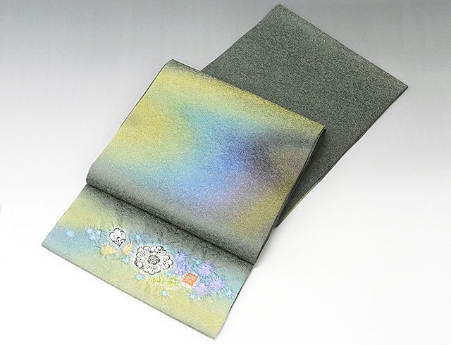 （袋帯）正絹 久保田一竹[一竹辻が花/一竹工房]辻が花絞り 袋帯（美品）