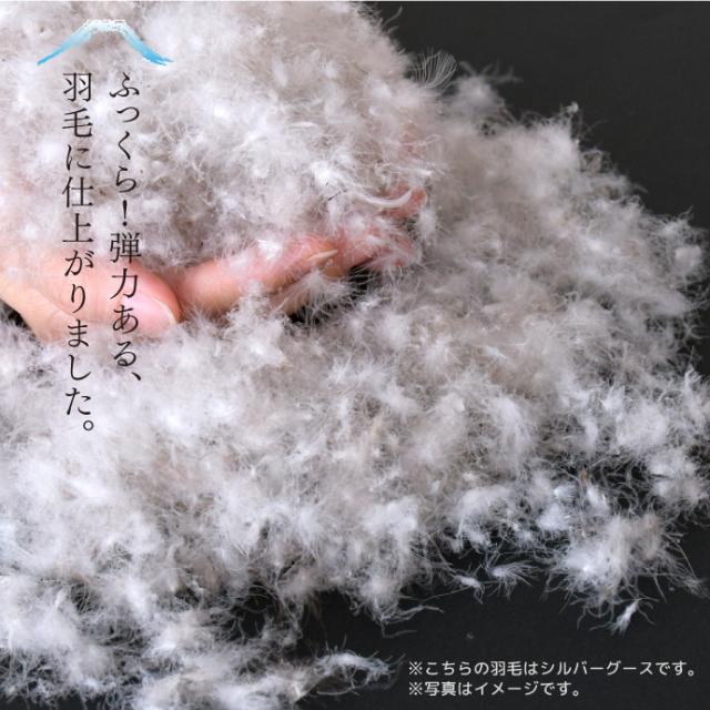 羽毛布団 セミダブル 日本製 ハンガリー産 ホワイトグース ダウン93％ 1.5kg エクセルゴールドラベル 二層キルト 綿100％ 国産 甲州 セミダブルロング 170×210cm 冬用 暖かい 掛け布団 掛布団 羽毛ふとん 羽毛掛け布団_3