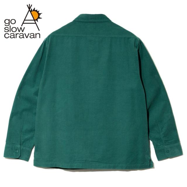 go slow caravan 長袖シャツ 神出鬼没 モンスター 前立て 刺繍 コーデュロイ 長袖 シャツ ユニセックス おしゃれ カジュアルシャツ アウトドア フェス 350223_8