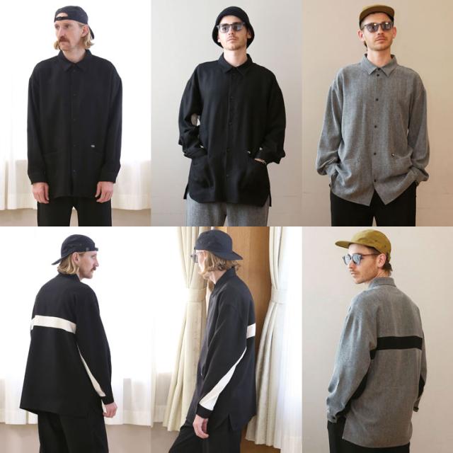 クオルト ツイード調 ヘリンボン生地 長袖シャツ 【TW-DUKE SHIRTS】 ユニセックス 切替 長袖 カジュアル シャツ 通勤 通学 旅行 フェス イベント クオルト ツイード調 ヘリンボン生地 長袖シャツ 【TW-DUKE SHIRTS