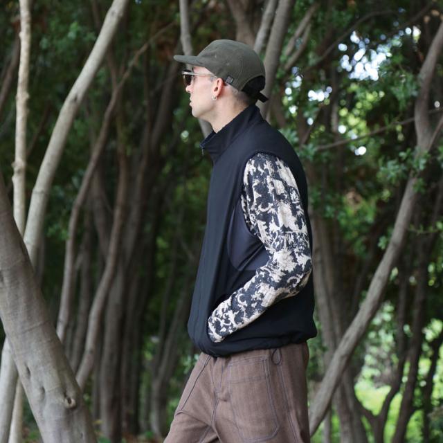 クオルト レイヤード状 切替 ニットソー 西洋美術柄 長袖 Tシャツ