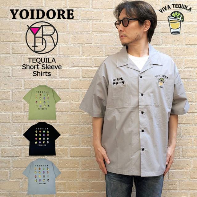 YOIDORE ルーズシルエット 覆面 マスクマン柄 刺繍 半袖シャツ テキーラ グラフィックデザイン よいどれ オープンカラー ボタンシャツ ユニセックス 825221_5
