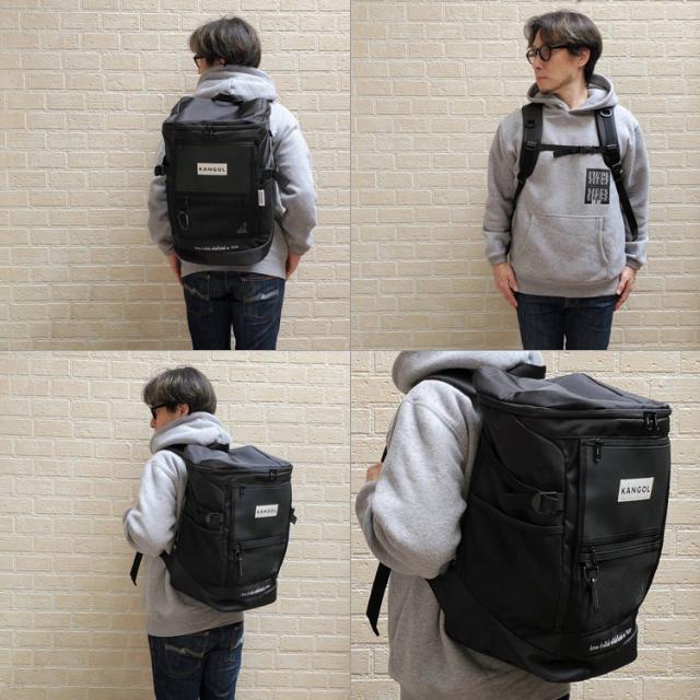 カンゴール ボックス リュック カンガルー ロゴ リュックサック KANGOL 大容量 バックパック スクールバッグ シンプル カジュアル メッシュポケット ロゴ 30L 38200 カンゴール ボックス リュック カンガルー ロゴ リュックサック KANGOL