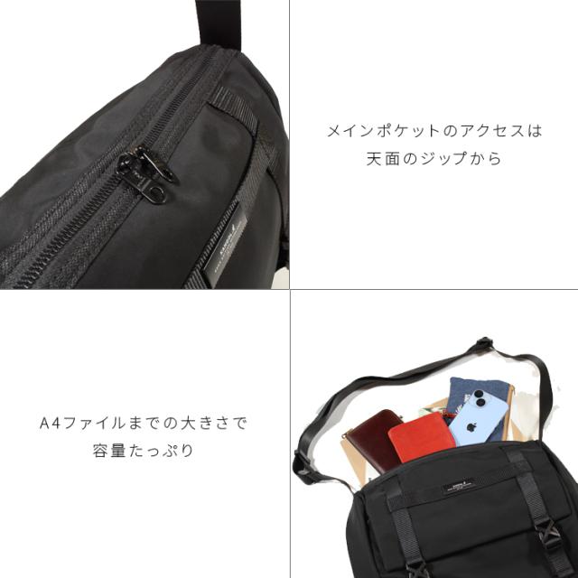 KANGOL カンゴール BLACK SERIES 5ポケット ショルダーバッグ 撥水 マット素材 通勤 通学 旅行 アウトドア カジュアル ストリートファッション 多機能 シンプルデザイン 49200_6