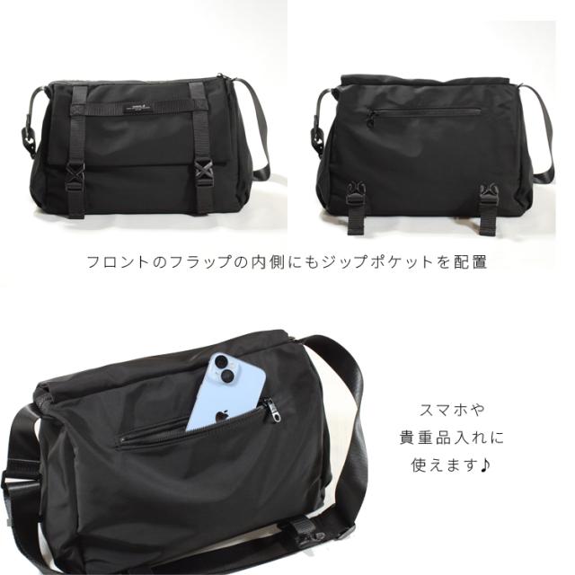 KANGOL カンゴール BLACK SERIES 5ポケット ショルダーバッグ 撥水 マット素材 通勤 通学 旅行 アウトドア カジュアル ストリートファッション 多機能 シンプルデザイン 49200_7