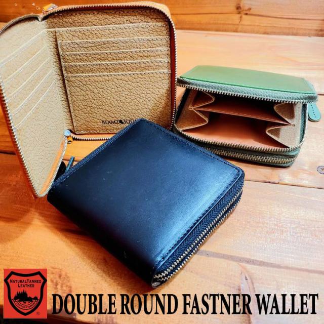 栃木レザー ボンデットレザー 天然皮革 ラウンド ダブルファスナー ショートウォレット レザーウォレット カジュアル ビジネスの通販は