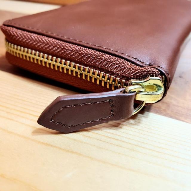 本革 ロングウォレット ゴールド