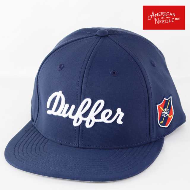 AMERICAN NEEDLE フラットバイザー キャップ Duffer ロゴ 刺繍 キャップ ゴルフキャップ 帽子 19th HOLE COLLECTION アメカジ カジュアル シンプルの通販は