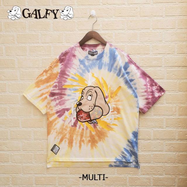 ガルフィー オーバーサイズ 半袖 Tシャツ GALFY タイダイ染め 犬中毒 イヌ ロゴ ストリート カジュアル Tシャツ 半袖Tシャツ ユニセックス 152017_3