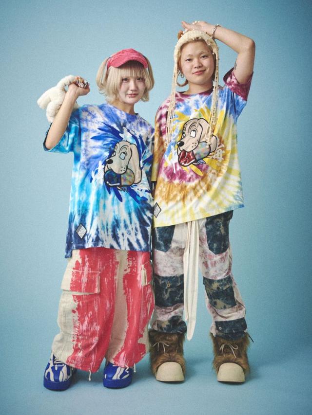 ガルフィー オーバーサイズ 半袖 Tシャツ GALFY タイダイ染め 犬中毒