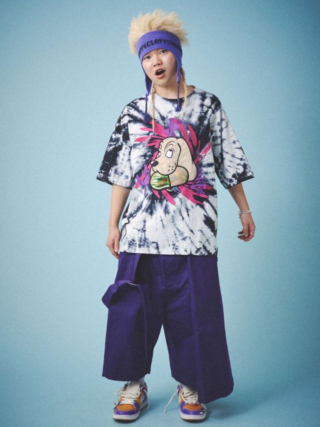 ガルフィー オーバーサイズ 半袖 Tシャツ GALFY タイダイ染め 犬中毒