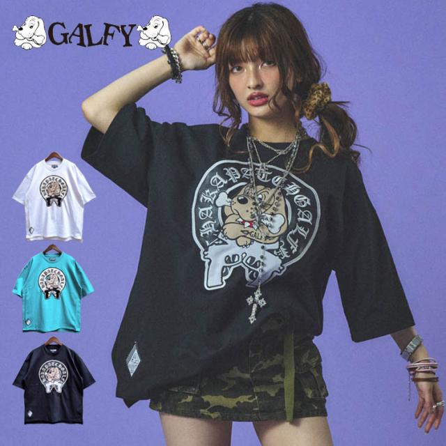 GALFY チャカパッチ Tシャツ2 半袖 Tシャツ ガルフィー オーバーサイズ Tee リラックスサイジング Tシャツ 半袖Tシャツ 中型犬 L 大型犬 XL 152083_1