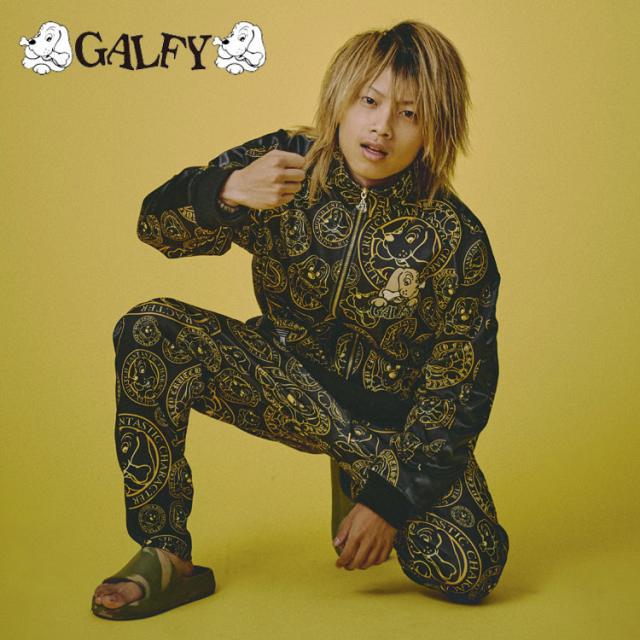 GALFY セットアップ 成金チンピラ 総柄 ジャケット パンツ セット ガルフィー SETUP ワッペン ジャージ 上下セット イヌ ロゴ ストリート カジュアル ユニセックス トップス アウター サブカル ストリート カルチャー 153071