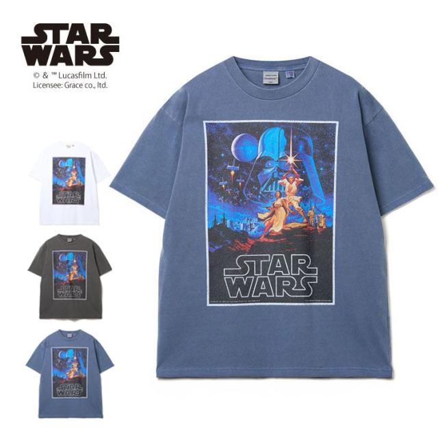【Goodwear】『スター・ウォーズ エピソード4／新たなる希望』／ ピグメント プリント BIGTシャツ ピグメント加工 半袖Tシャツ 半袖TEE ユニセックス 7.6oz USAコットン 2W7-15235