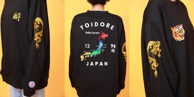 新品YOIDORE 酔どれ　スーベニア　クルーネックトレーナー　WHITE -L セールYOIDORE⁄酔いどれJAPANスーベニア クルーネックトレーナー