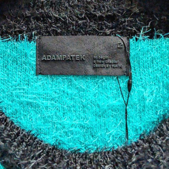 ADAMPATEK 毛足の長いシャギー糸 オーバーサイズ ボーダーニット 