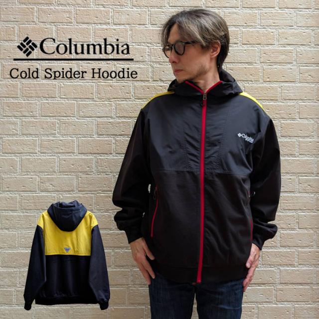 Columbia コールドスパイダー フーディ ジャケット コロンビア 防風 撥水 サンプロテクション機能 高機能 スウェット 配色デザイン コラボアイテム アウトドア キャンプ フィッシング フェス pm0832
