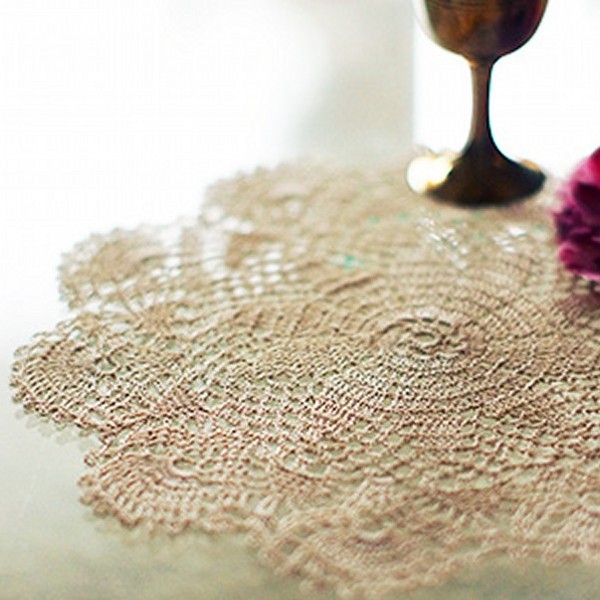 アンティークレース風 細糸 手編みレース ドイリー スカビオサ ベージュの通販はau Pay マーケット 雑貨屋カンフィ