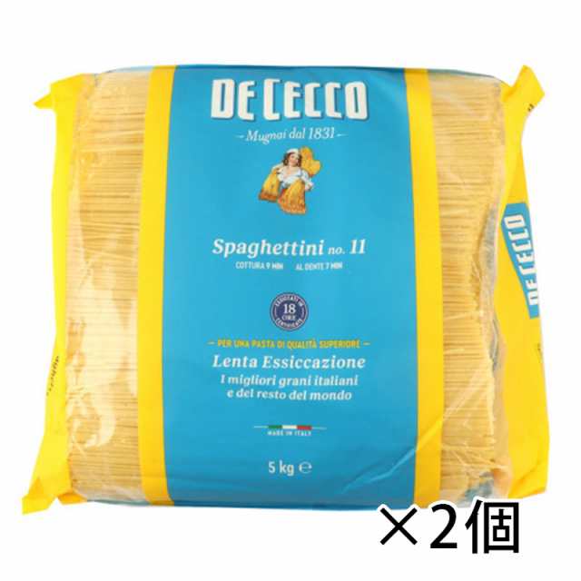 ディ チェコ No.11 スパゲッティーニ 5kg 1.6mm パスタ 食品 1ケース 2個入り 送料無料 北海道 沖縄は送料1000円加算 クール便は700円加算の通販は 8,583円