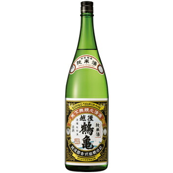 越後鶴亀 純米 1.8L×6本セット 1ケース 日本酒 清酒 送料無料 北海道 沖縄は送料1000円 ダンボール配送