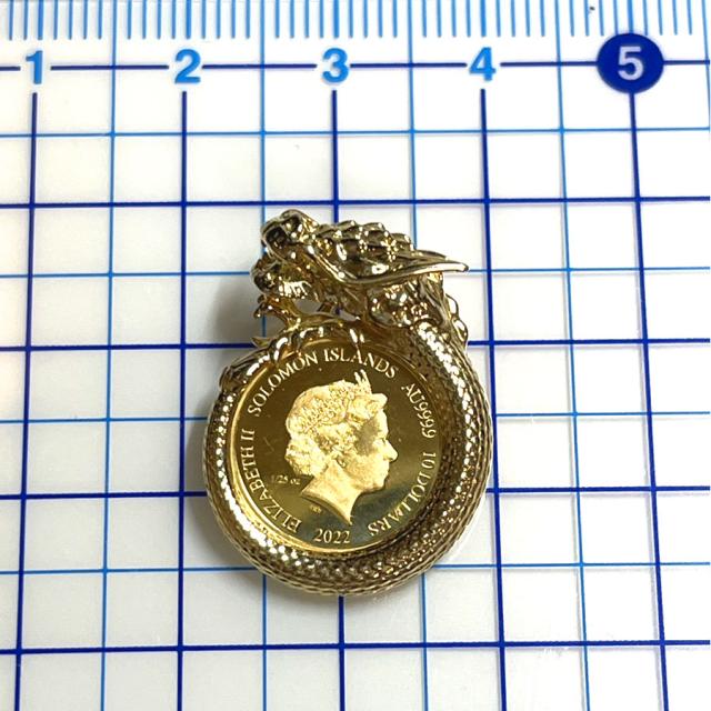 純金 K24 ソロモン諸島 ホースコイン 馬 1/25oz 金貨 K18 ドラゴン 龍