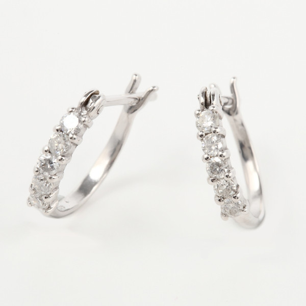 ピアス ダイヤモンド フープ プラチナ pt900 0.2カラット Pt900 プラチナ900 0.2ct ダイヤモンド フープピアス