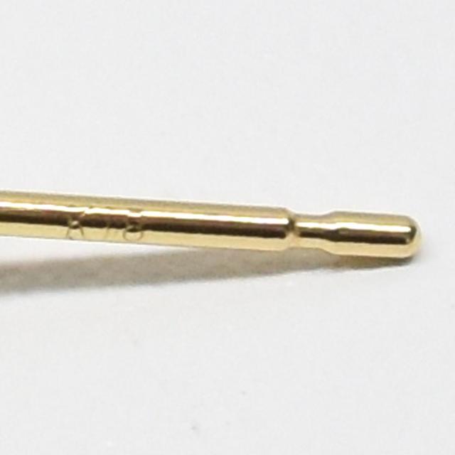 （2個セット）K18 18金　イエローゴールド　5mm　丸玉ピアス　K18ダブルロックシリコンキャッチ付き_3
