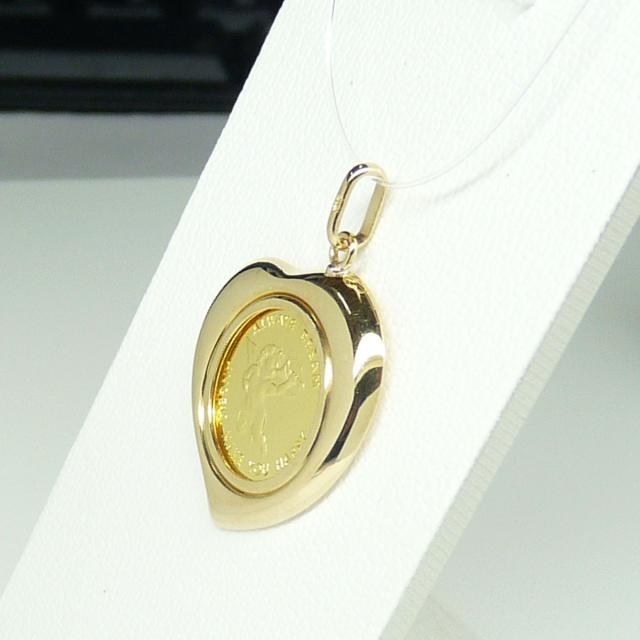 k18 k24 コインペンダント 天使 ローマ数字 エンジェル 天使の羽