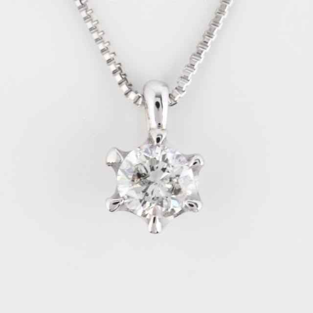 K18WG 一粒ダイヤ0.1ct ネックレス 楽天市場】ネックレス ダイヤモンド 0.1ct 一粒ダイヤ K18
