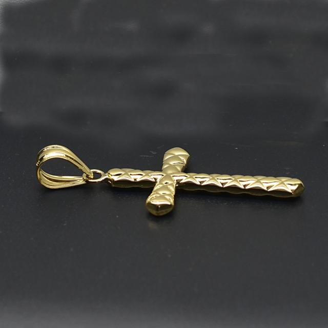 K18 18金 クロス ペンダントトップ 35×22×3mmの通販は