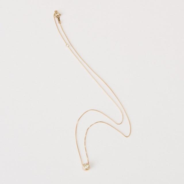 K18 18金ダイヤモンドネックレス 0.2ct 天然ダイヤモンド1石　トップ裏は幸運を呼ぶクローバー！ ダイヤモンド ネックレス 一粒 0.2ct 18金チェーン 鑑別書 K18