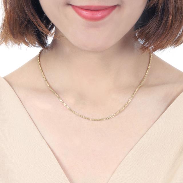 K18 18金 ロープチェーン 45cm 約2.4g2.0mm 2.2mm 45cm K18 yg ロープ