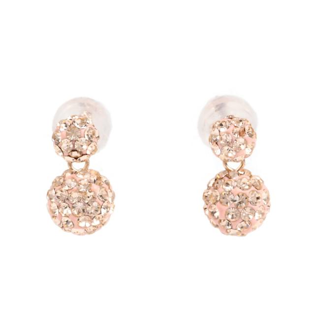 K10 PG ホワイトゴールド ピアス チェコガラスピアス きらきらピアスの通販は 5,580円