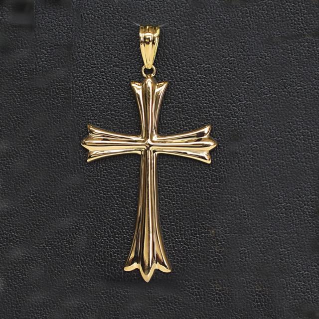 K18 18金 クロス ペンダントトップ 52×33×2.9mmの通販はau