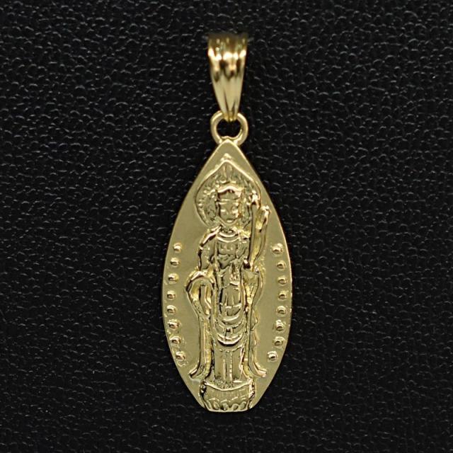 観音菩薩プレート K18　ペンダントトップの通販は