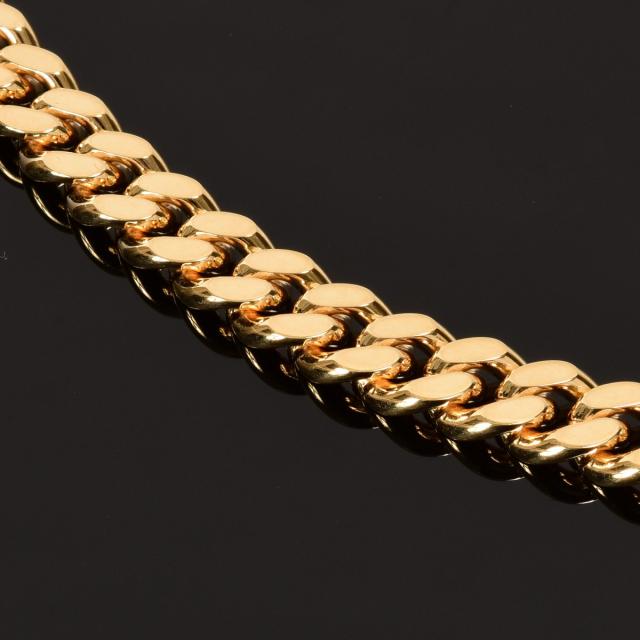 喜平ブレスレット 18金 K18 二面(100g-21cm)中留（中折れ） 10mm 2面 