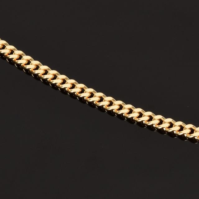 喜平ネックレス K18 18金 2面(30g-60cm)中留（中折れ） 3mm 2面 キヘイ 