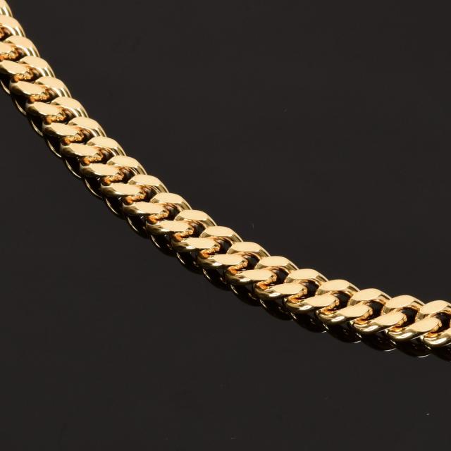 K18 喜平ブレスレット 18金 二面(50g-20cm)中留（中折れ） 7mm 2