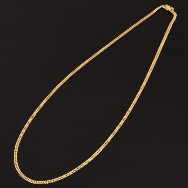 喜平ネックレス 18金 K18 六面ダブル（20g-60cm）中留（中折れ） 4mm  