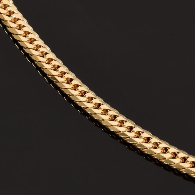 喜平ネックレス 18金 K18 六面ダブル（50g-60cm）中留（中折れ） 5mm 