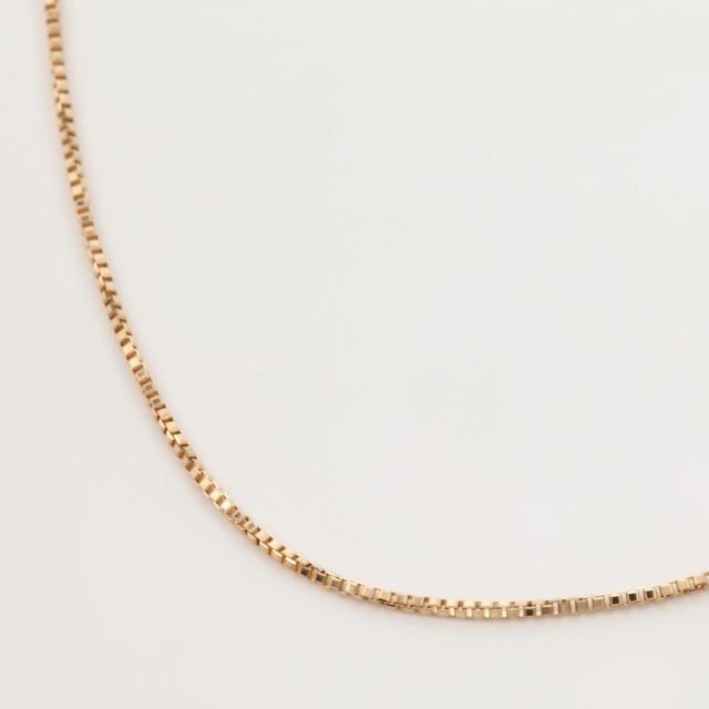 K18  ベネチアンチェーン（無段階の長さ調整 スライド式アジャスター）  0.6mm  45cm　の通販は