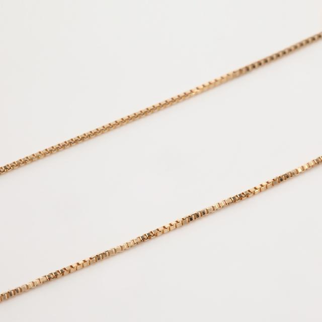K18  ベネチアンチェーン（無段階の長さ調整 スライド式アジャスター）  0.6mm  45cm　の通販は