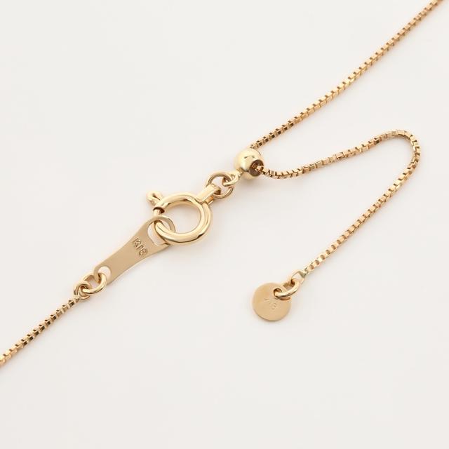 K18  ベネチアンチェーン（無段階の長さ調整 スライド式アジャスター）  0.6mm  45cm　の通販は