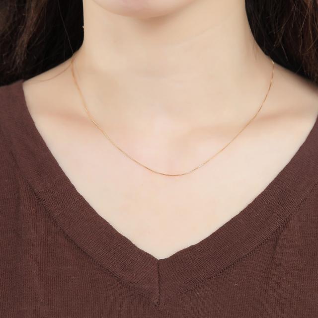 K18  ベネチアンチェーン（無段階の長さ調整 スライド式アジャスター）  0.6mm  45cm　の通販は