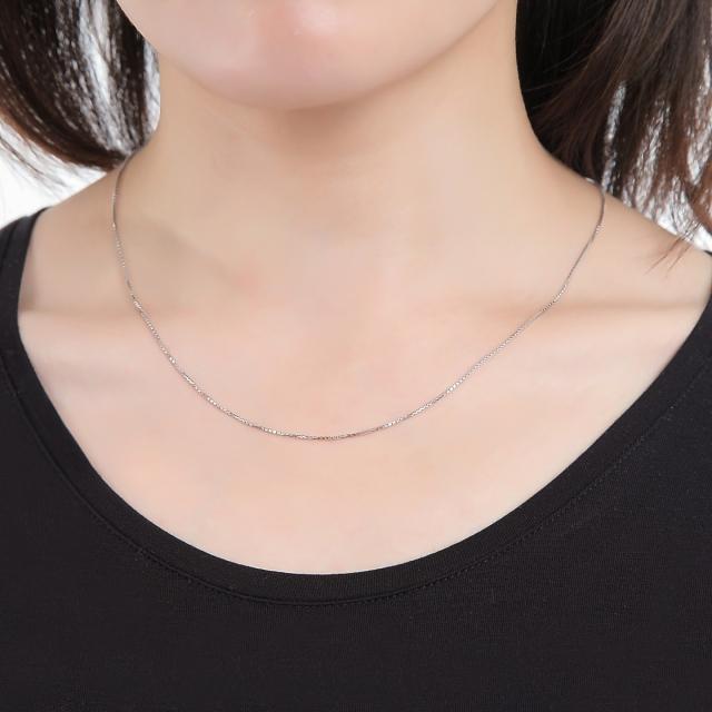 K18WG ベネチアンチェーン（無段階の長さ調整 スライド式アジャスター