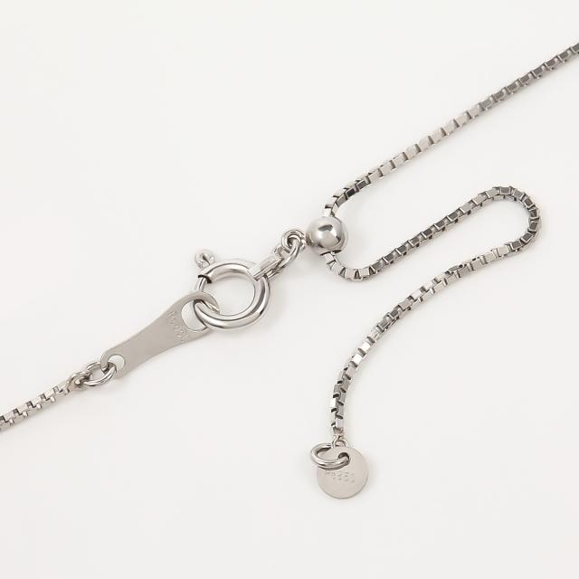 Pt850  ベネチアンチェーン（無段階の長さ調整 スライド式アジャスター）  0.8mm  45cm_3