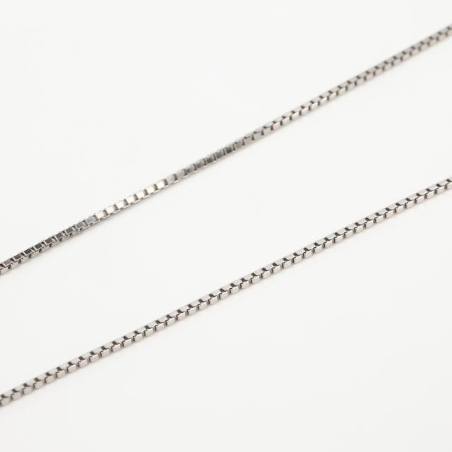 Pt850 ベネチアンチェーン（無段階の長さ調整 スライド式アジャスター） 1.0mm 45cm　_2